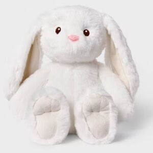 11'' White Bunny Stuffed Animal - Gigglescape